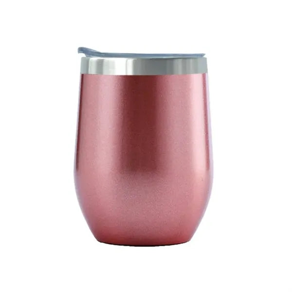 12 oz Stainless Steel EggShell Cup with Lid