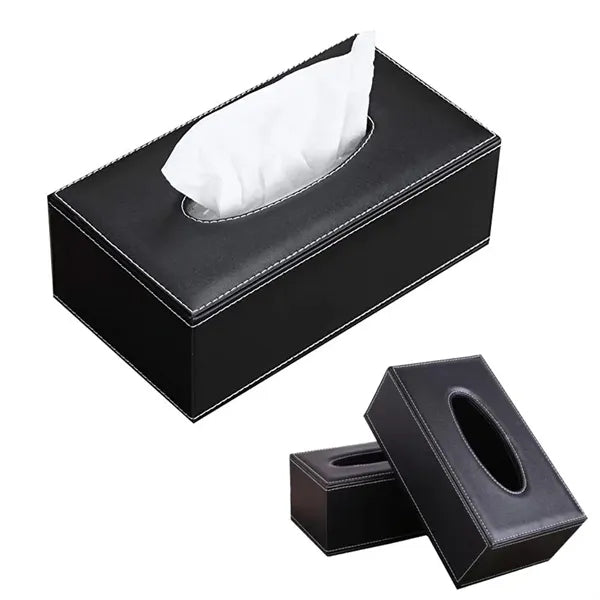 Luxury PU Leather Hotel Facial Tissue Paper Napkin Box