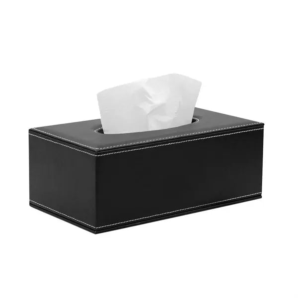 Luxury PU Leather Hotel Facial Tissue Paper Napkin Box
