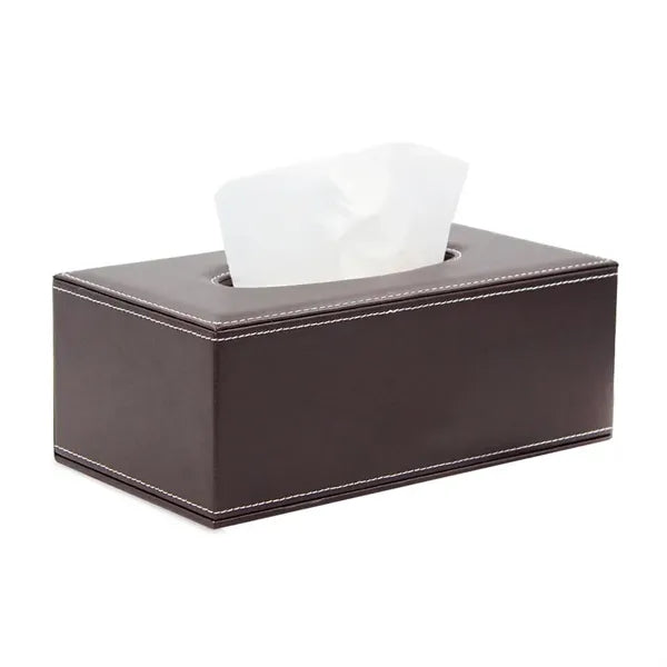 Luxury PU Leather Hotel Facial Tissue Paper Napkin Box