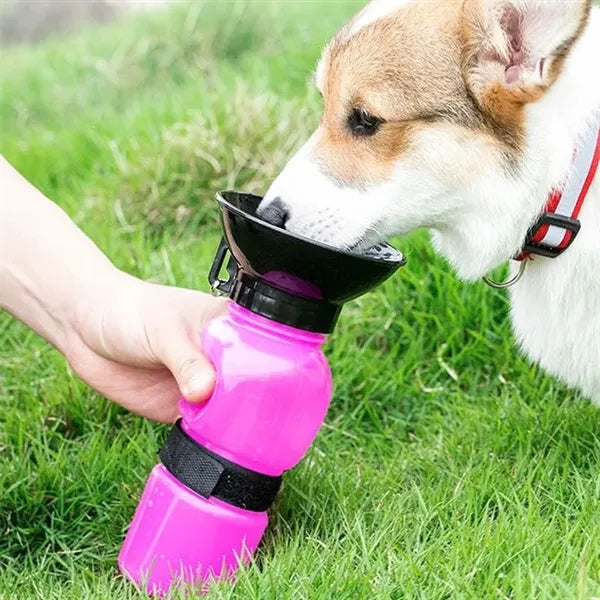 Portable Pet Drinking Cup Water Bottle with Dog Tag