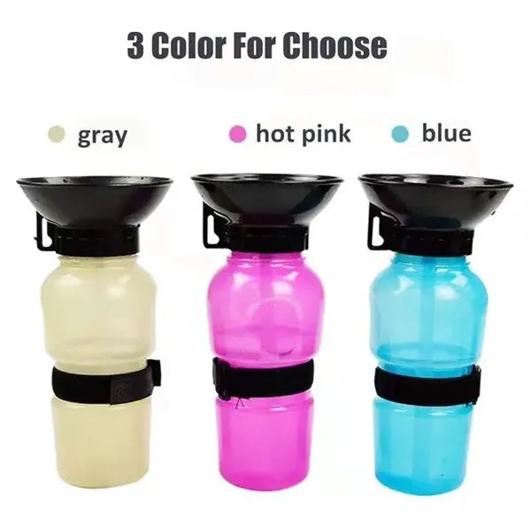 Portable Pet Drinking Cup Water Bottle with Dog Tag