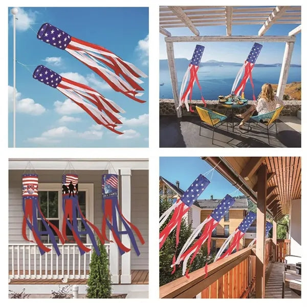 Independence Day Windpipe Flag Outdoor Decor