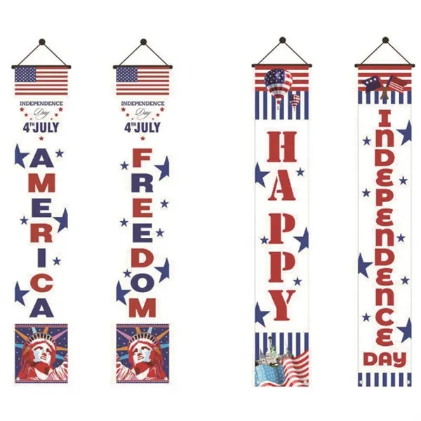 Independence Day Door Hanging Banner Outdoor Decor