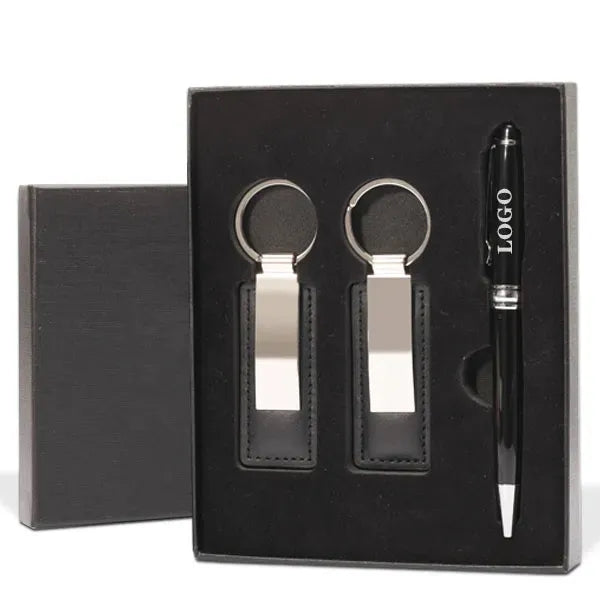 Executive Pen And Leatherette Key Tag Box Set