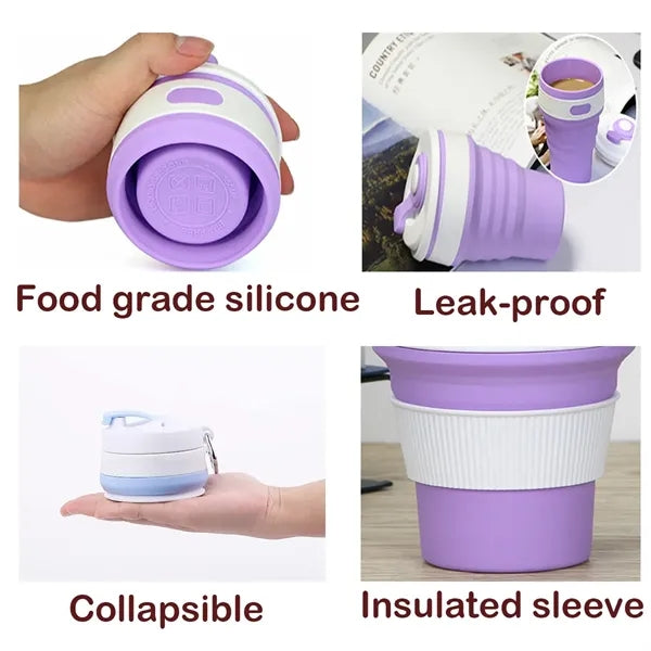 Collapsible Leak Proof Silicone Travel Drinking Cups
