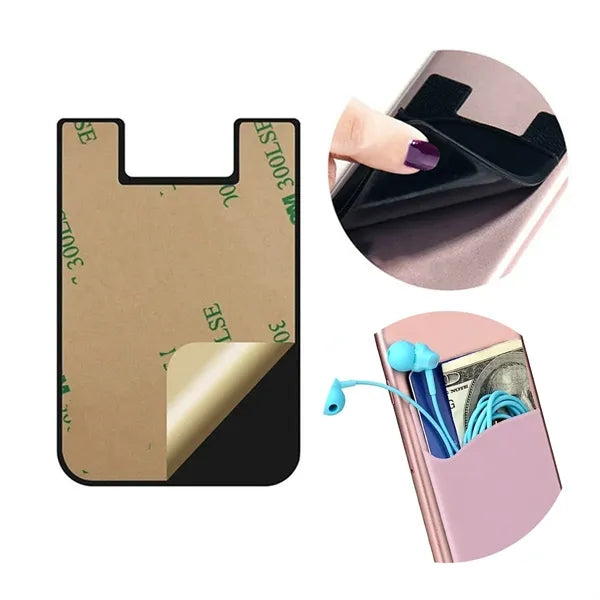 Silicone Phone Card Wallet Sticker Custom Logo
