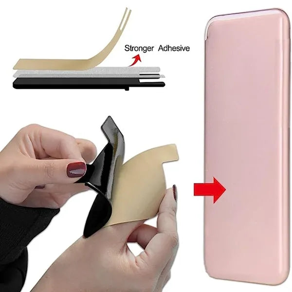 Silicone Phone Card Wallet Sticker Custom Logo