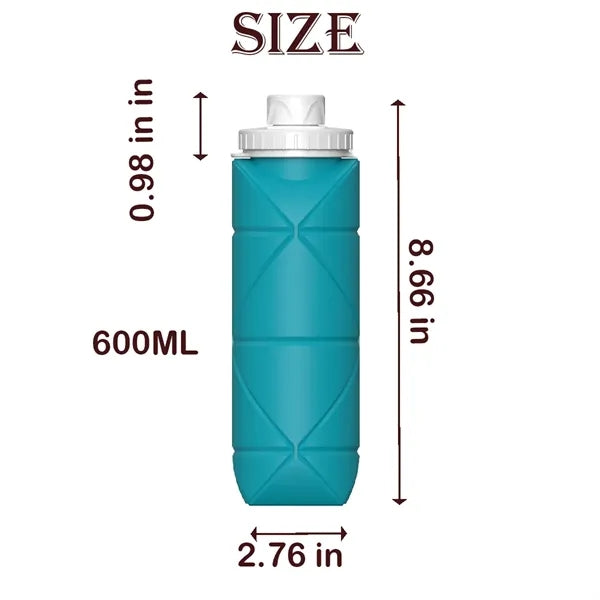 600 ML Collapsible Silicone Water Bottle