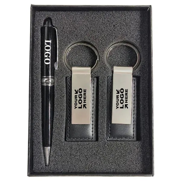Executive Pen And Leatherette Key Tag Box Set