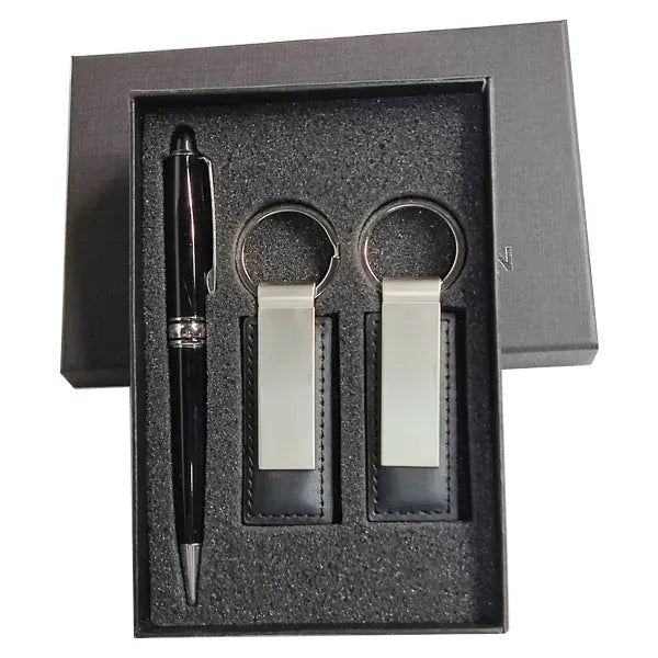 Executive Pen And Leatherette Key Tag Box Set