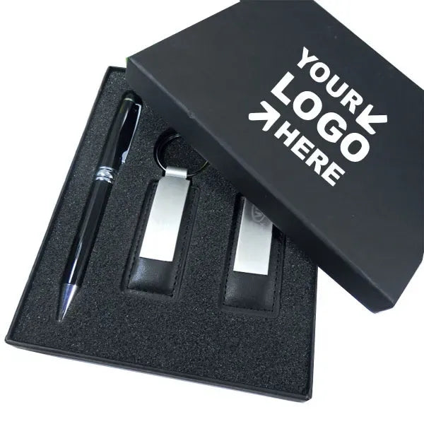 Executive Pen And Leatherette Key Tag Box Set
