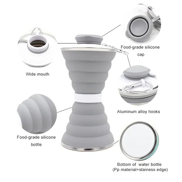 Outdoor Silicone Folding Water Bottle