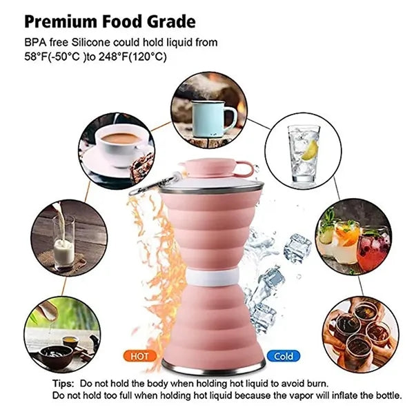 Outdoor Silicone Folding Water Bottle
