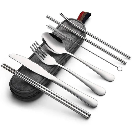 Portable Travel Utensils With Case