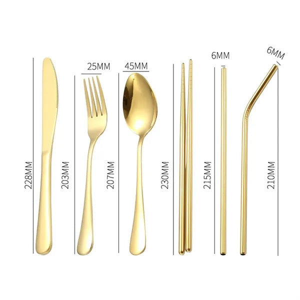 Portable Travel Utensils With Case