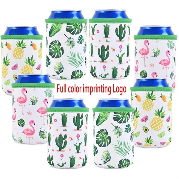 12oz Full Color Sublimation Can Cooler Sleeves w/1 Seam