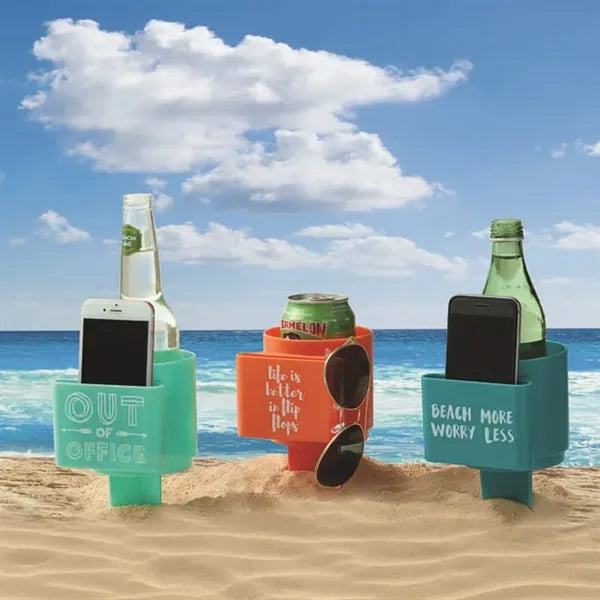Beach Cup Holders W/the Phone Pocket