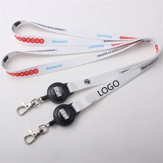 Polyester ID Lanyard w/Retractable Clasp