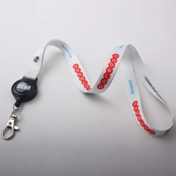 Polyester ID Lanyard w/Retractable Clasp