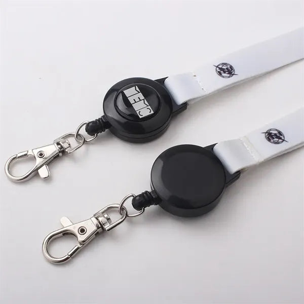 Polyester ID Lanyard w/Retractable Clasp