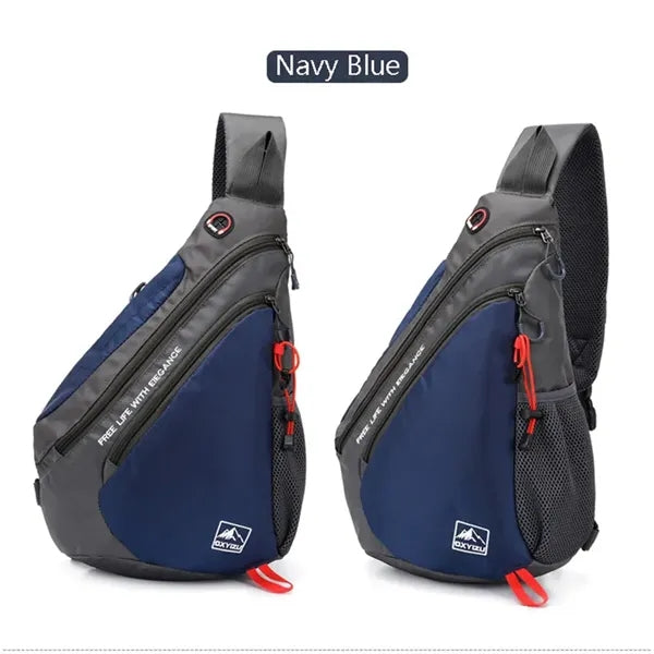 Sling Chest Shoulder Backpack Crossbody Bag w/USB Port