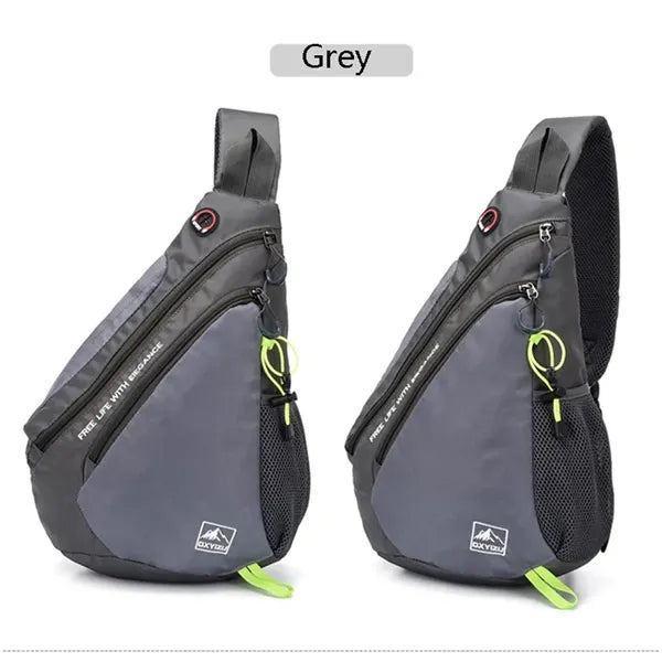 Sling Chest Shoulder Backpack Crossbody Bag w/USB Port