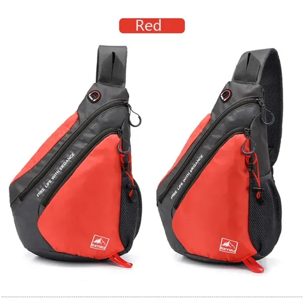 Sling Chest Shoulder Backpack Crossbody Bag w/USB Port