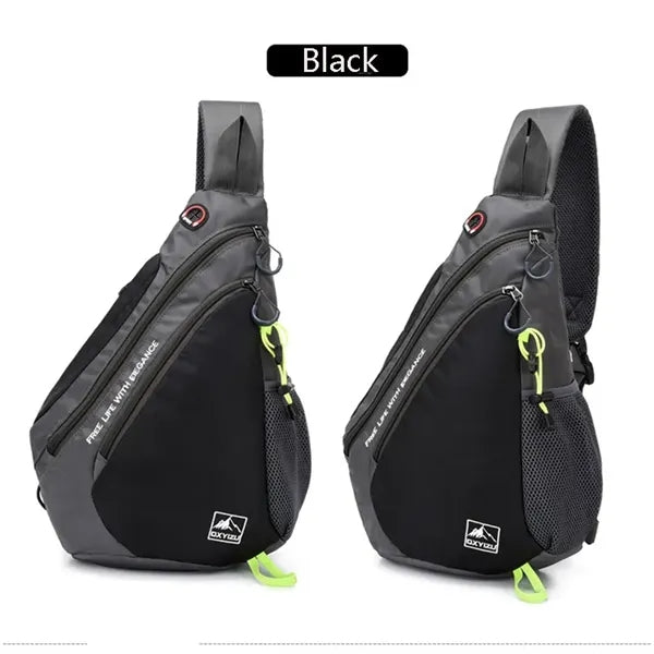 Sling Chest Shoulder Backpack Crossbody Bag w/USB Port
