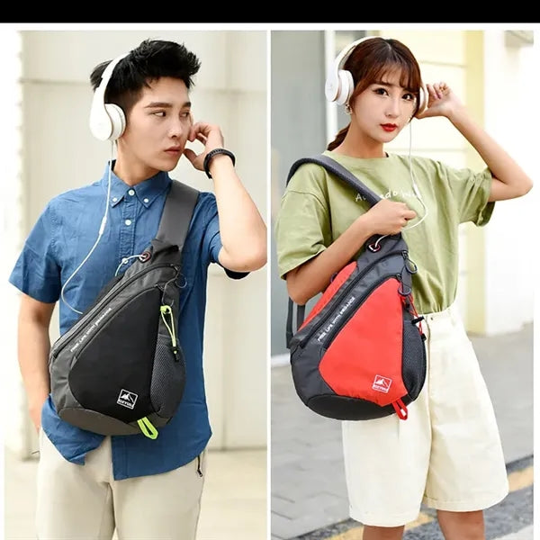 Sling Chest Shoulder Backpack Crossbody Bag w/USB Port