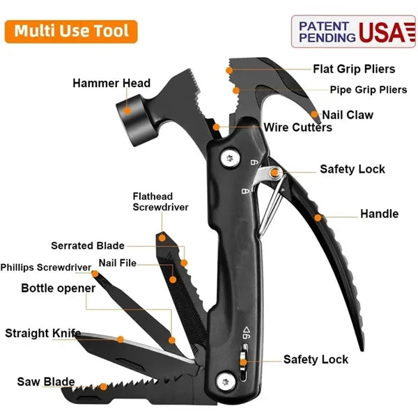 12 in 1 Multi Hammer Multitool for Emergency Survival