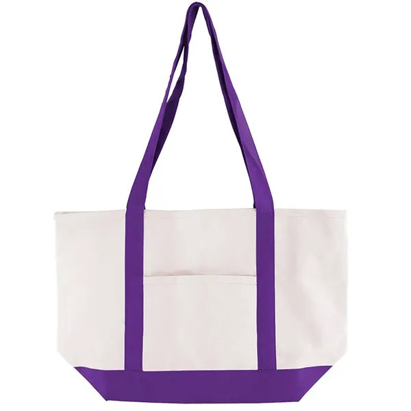 Open Top Heavy Duty Deluxe Tote Bag with Outer Pocket