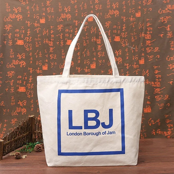 12OZ Cotton Canvas tote Bag w/Bottom Side--16"x14"x6"