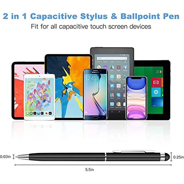 Universal 2 in 1 Stylus Ballpoint Pen for Touch Screens