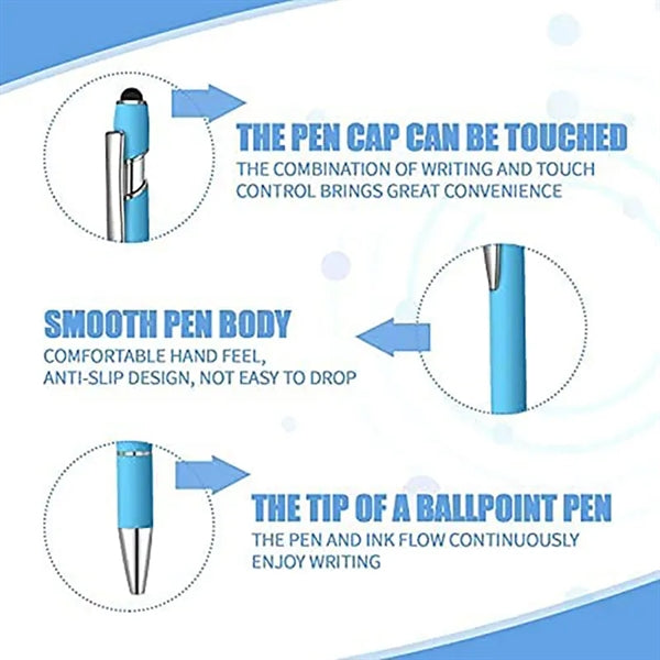 Universal 2 in 1 Ballpoint Pen w/Stylus Tip
