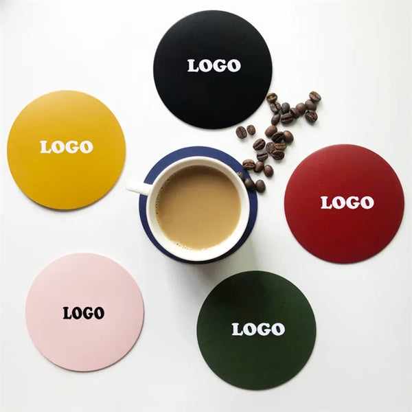 PU Leather Round Cup Coasters