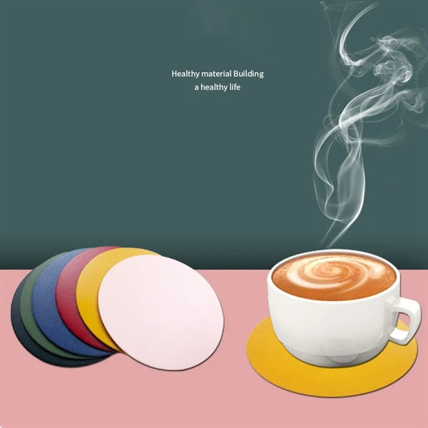 PU Leather Round Cup Coasters