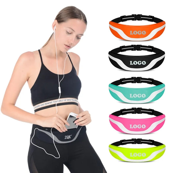 Neoprene Outdoor Sports Running Waist Bag w/Seflective Strip
