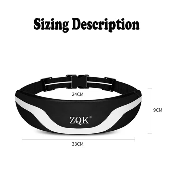 Neoprene Outdoor Sports Running Waist Bag w/Seflective Strip