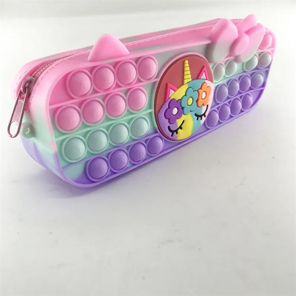 Silicone Popper Fidget Pencil Case for Girls