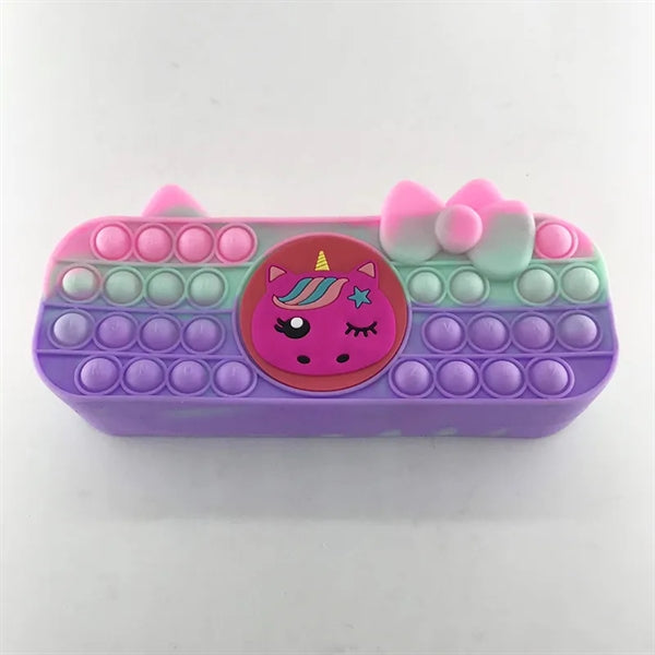 Silicone Popper Fidget Pencil Case for Girls