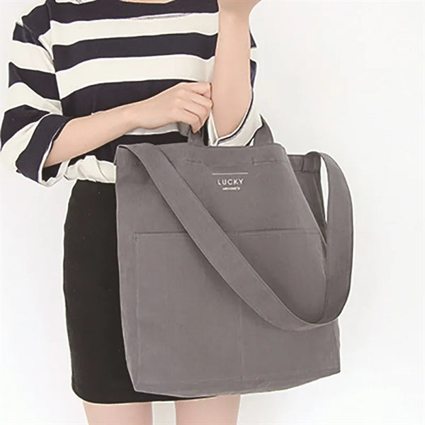 2 in 1 Cotton Canvas Tote Bag