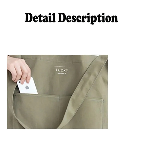 2 in 1 Cotton Canvas Tote Bag