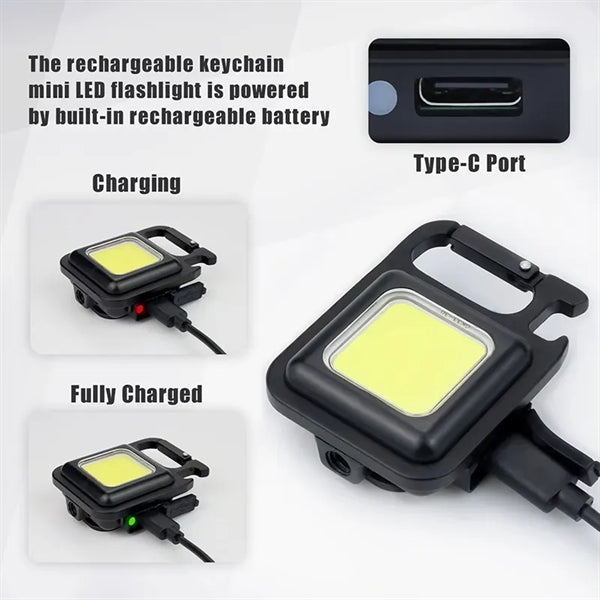Portable Mini COB Pocket Magnetic Flashlights
