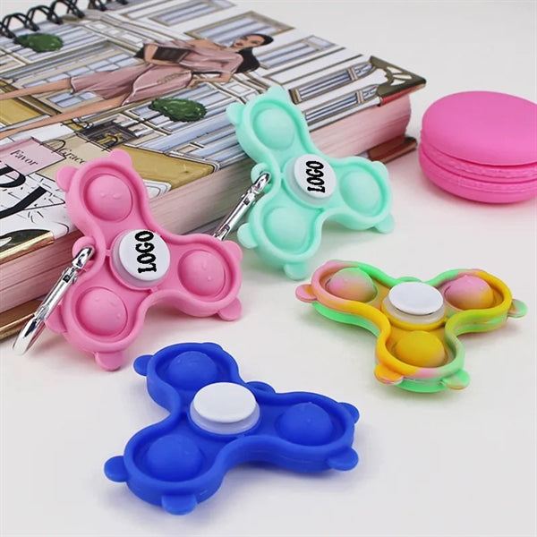 Popper Fidget Finger Spinner keychain