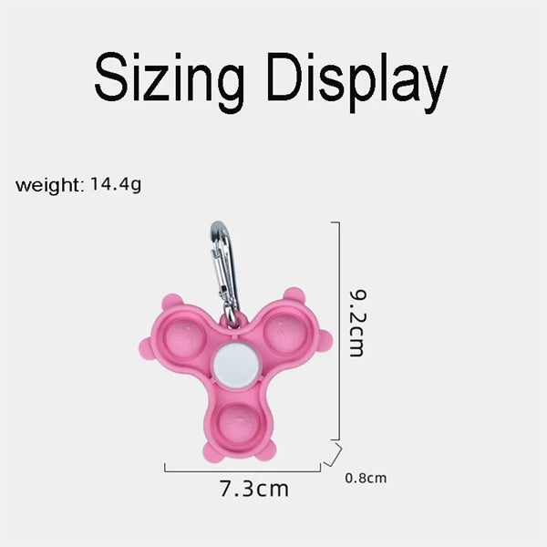 Popper Fidget Finger Spinner keychain