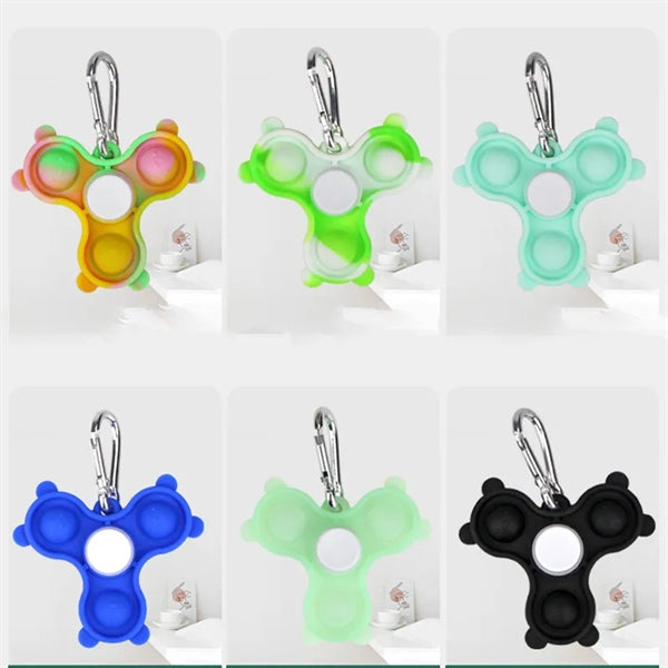 Popper Fidget Finger Spinner keychain