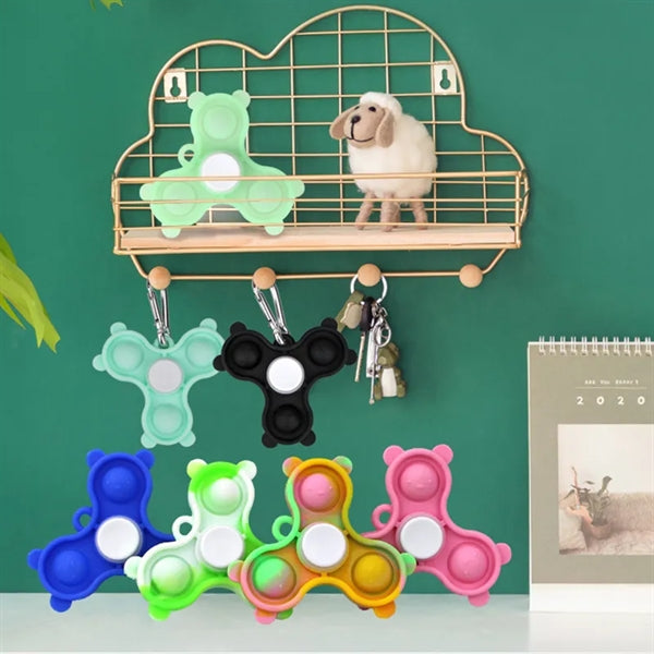 Popper Fidget Finger Spinner keychain