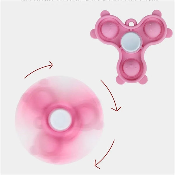 Popper Fidget Finger Spinner keychain