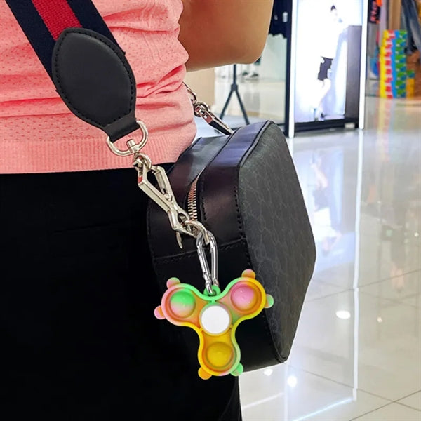 Popper Fidget Finger Spinner keychain